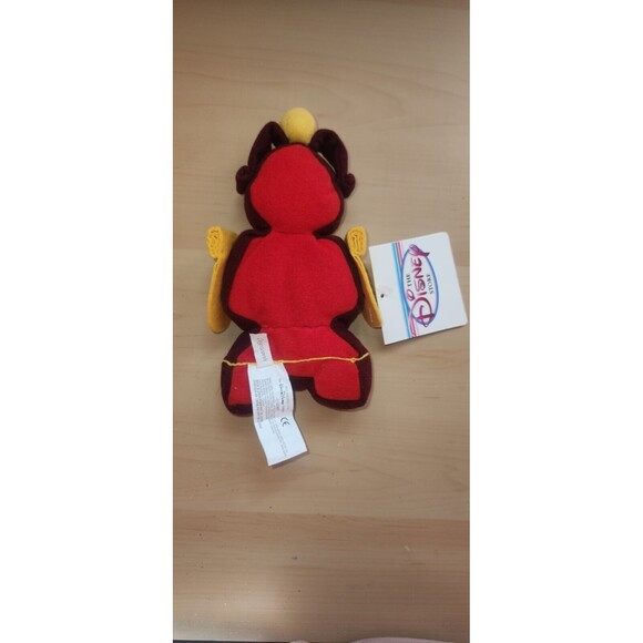 Beauty And The Beast Cogsworth Mini Bean Bag Plush 7" NWT Disney Store 1990's - Picture 2 of 3